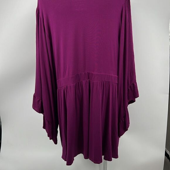 Torrid 6X super soft ruffled sleeve magenta blouse - Picture 5 of 5